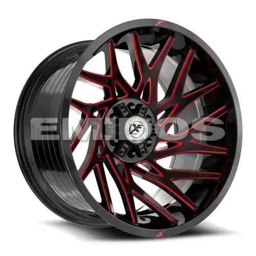 XF Off-Road XF-229 Gloss Black & Red Milled 6x135/139.7 20R 10 106.4 -12