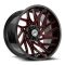 XF Off-Road XF-229 Gloss Black & Red Milled 6x135/139.7 20R 9 106.4 BNK