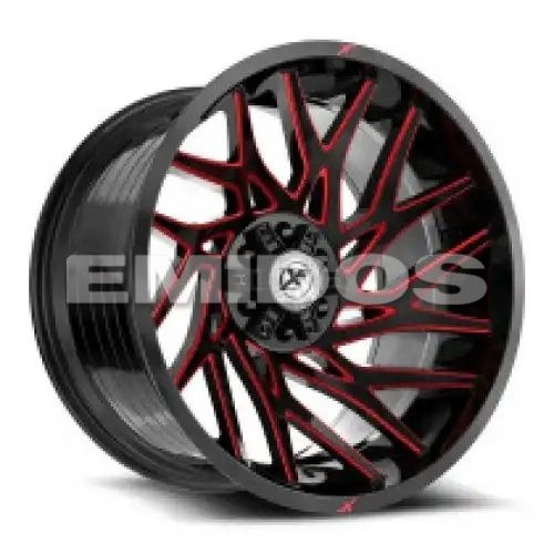 XF Off-Road XF-229 Gloss Black & Red Milled 6x135/139.7 20R 9 106.4 12