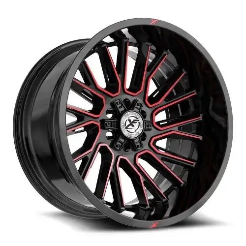 XF Off-Road XF-230 Gloss Black & Red Machined 5x127/139.7 20R 10 78.1 -24