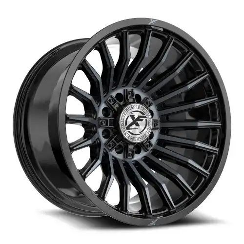 XF Off-Road XF-231 Gloss Black & Machined Titanium Double Dark Tint 8x165.1/170 20R 12 125.2 -44