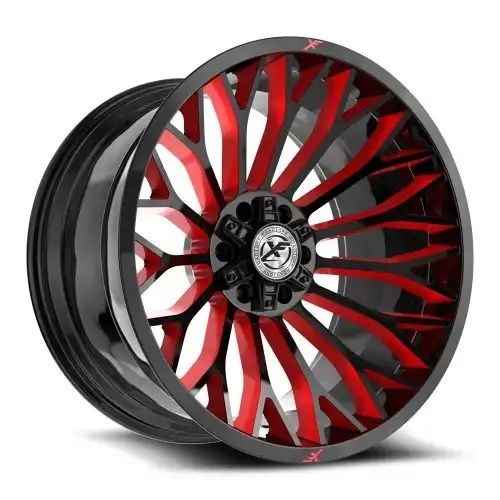 XF Off-Road XF-237 Gloss Black & Red Milled 6x135/139.7 20R 10 106.4 -24
