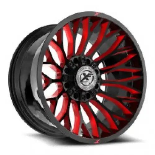 XF Off-Road XF-237 Gloss Black & Red Milled 8x165.1/170 20R 10 125.2 -24