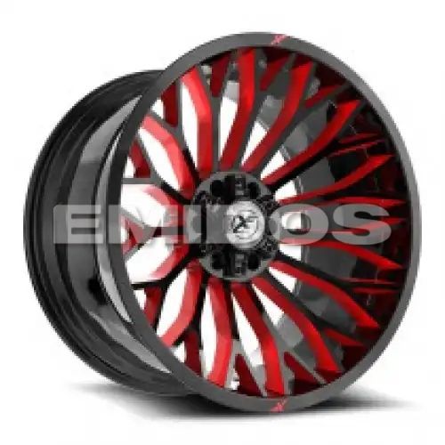 XF Off-Road XF-237 Gloss Black & Red Milled 5x127/139.7 20R 9 78.1 BNK