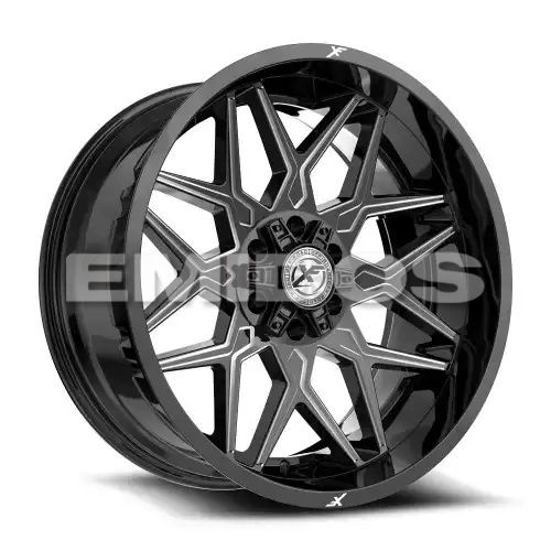 XF Off-Road XF-238 Gloss Black & Milled 6x135/139.7 17R 9 106.4 12