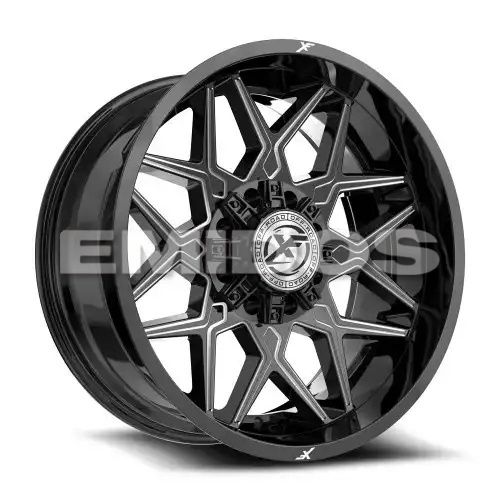 XF Off-Road XF-238 Gloss Black & Milled 8x165.1/170 22R 10 125.2 -18