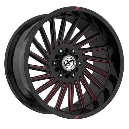 XF Off-Road XF-239 Gloss Black & Red Milled 6x135/139.7 20R 9 106.4 12