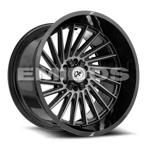 XF Off-Road XF-239 Gloss Black & Brushed Double Dark Tint 6x135/139.7 20R 9 106.4 12