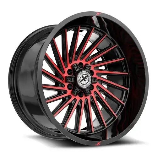 XF Off-Road XF-239 Gloss Black & Red Machined 5x127/139.7 22R 12 78.1 -44
