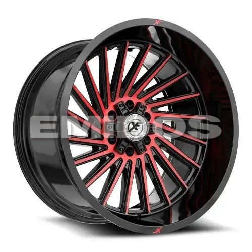 XF Off-Road XF-239 Gloss Black & Red Machined 6x135/139.7 24R 12 106.4 -44