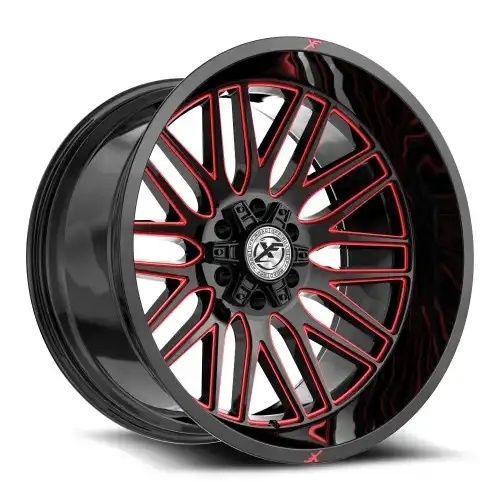 XF Off-Road XF-240 Gloss Black & Red Milled 5x127/139.7 20R 10 78.1 -24