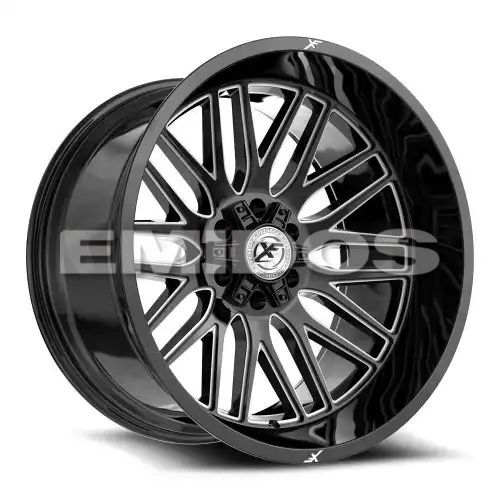 XF Off-Road XF-240 Gloss Black & Milled 5x127/139.7 24R 12 78.1 -44