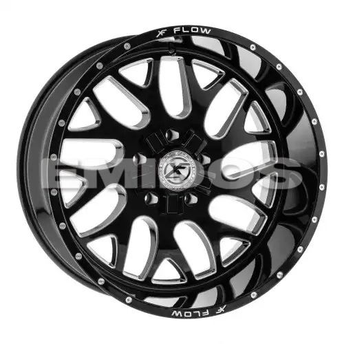 XFX Flow XFX-301 Gloss Black & Milled 6x135/139.7 24R 12 106.4 -44