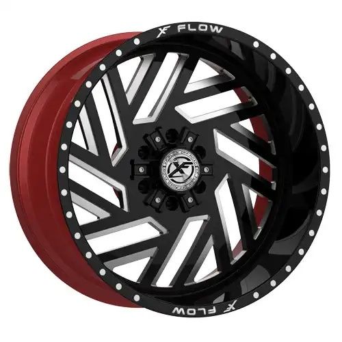 XFX Flow XFX-304 Gloss Black & Milled With Red Inner 6x135/139.7 20R 12 108 -44