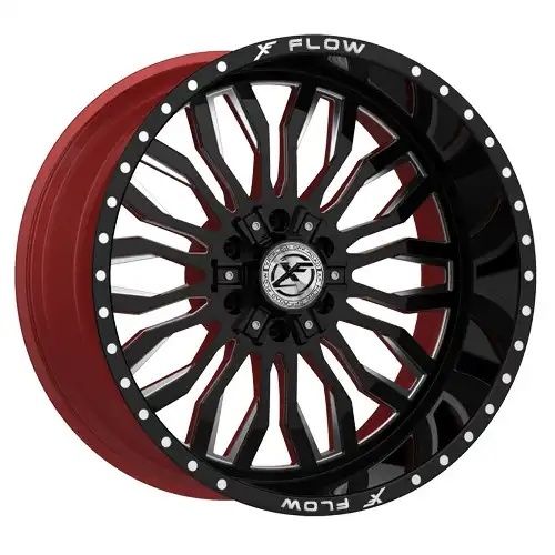 XFX Flow XFX-305 Gloss Black & Milled With Red Inner 6x135/139.7 24R 14 106.4 -76