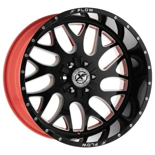 XFX Flow XFX-301 Gloss Black & Milled With Red Inner 5x127/139.7 26R 12 78.1 -44