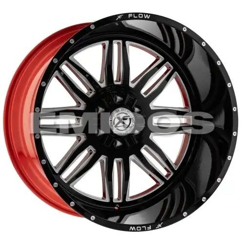 XFX Flow XFX-303 Gloss Black & Milled With Red Inner 5x127/139.7 22R 12 78.1 -44
