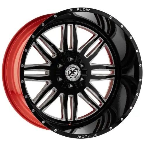 XFX Flow XFX-303 Gloss Black & Milled With Red Inner 5x127/139.7 24R 12 78.1 -44