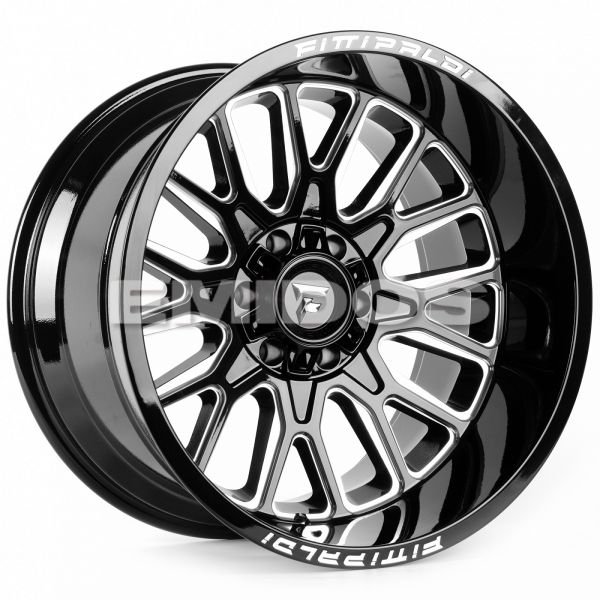 Комплект дисков 22932/22/125.2/Чёрный Глянцевый + Полированные Спицы