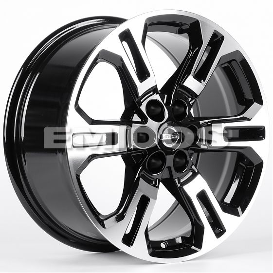 Комплект дисков 30022/17/66.1/Черный + Полированные Спицы