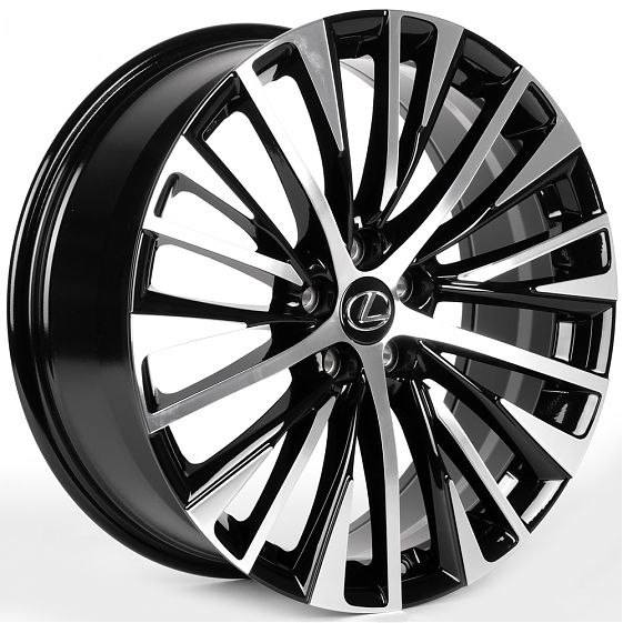 Комплект дисков 23496/19/60.1/Чёрный Глянцевый + Полированные Спицы