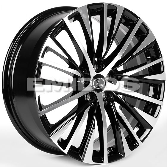 Комплект дисков 23496/19/60.1/Чёрный Глянцевый + Полированные Спицы