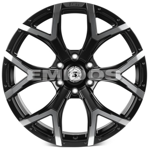 Комплект дисков 34881/20/77.8/Чёрный Матовый + Полированные Спицы