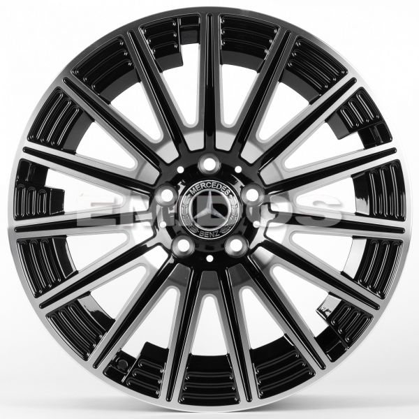 Комплект дисков 22876/18/66.56/Черный + Полированные Спицы