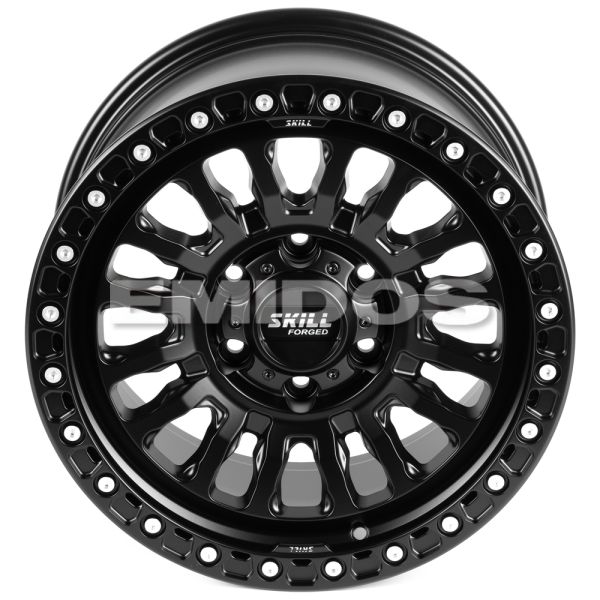 КОВАНЫЕ ДИСКИ H250625B SKILL DS194-SK290 17 J9 ET32 6X135 87.1 ЧЁРНЫЙ МАТОВЫЙ + ПОЛИРОВАННЫЕ ДЕКОРАТ