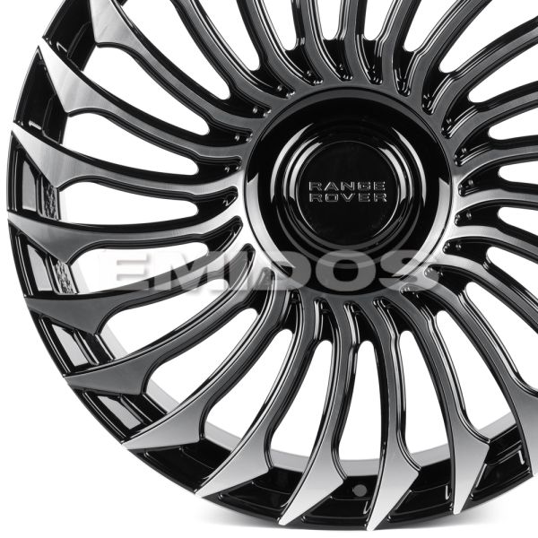 КОВАНЫЕ ДИСКИ 0923-88 PTRACING DS233X-SL252 22 J9.5 ET40 5X120 72.56 ЧЁРНЫЙ + ПОЛИРОВАННЫЕ СПИЦЫ