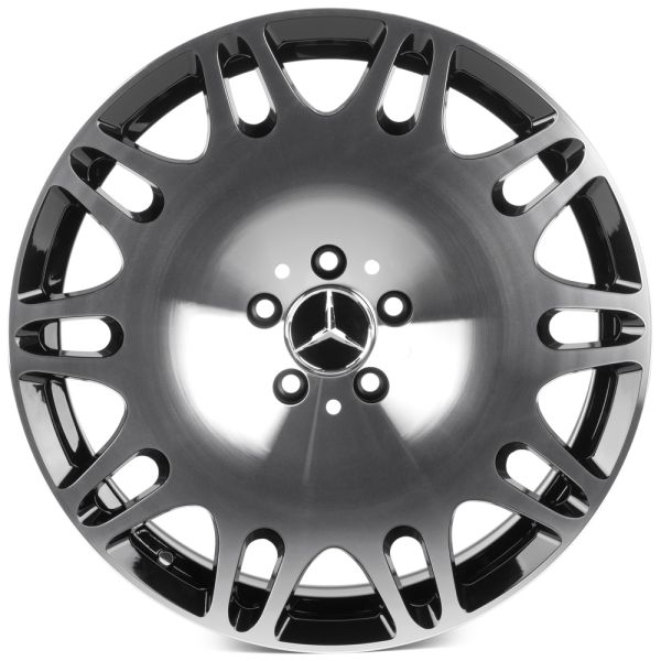 КОВАНЫЕ ДИСКИ 0923-10 PTRACING DS340X-SK317 19 J8.5 ET36 5X112 66.5 ЧЁРНЫЙ + ПОЛИРОВАННЫЕ СПИЦЫ