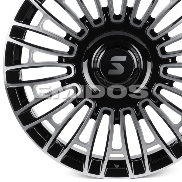 Комплект дисков 29826/22/78.1/Чёрный Глянцевый + Полированные Спицы