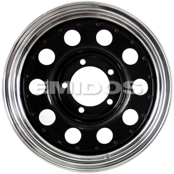 Комплект дисков 27025/16/110.1/Black Inner + Chrome Outer Rim