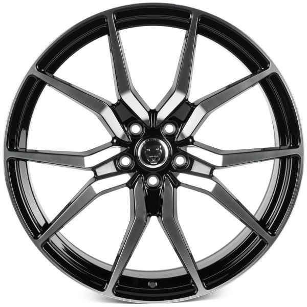 КОВАНЫЕ ДИСКИ 0923-3 PTRACING FG238X-CS413 20 J9.5 ET40 5X108 63.4 ЧЁРНЫЙ + ПОЛИРОВАННЫЕ СПИЦЫ