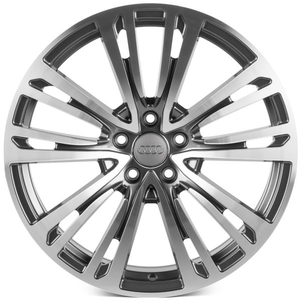 КОВАНЫЕ ДИСКИ 0923-36 PTRACING FG463X-SK317 19 J8.5 ET28 5X112 66.45 ГРАФИТ + ПОЛИРОВАННЫЕ СПИЦЫ