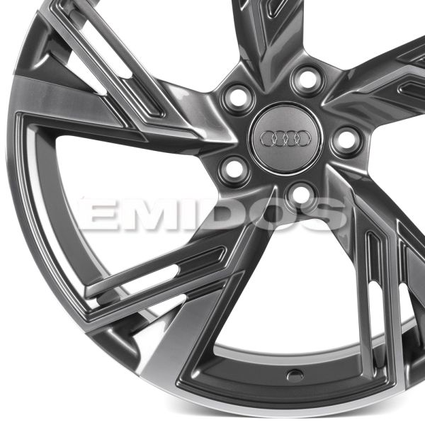 КОВАНЫЕ ДИСКИ 0923-49 PTRACING FG652X-SK301 18 J8 ET35 5X112 66.45 ГРАФИТ + ПОЛИРОВАННЫЕ СПИЦЫ