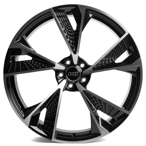 КОВАНЫЕ ДИСКИ H241227G SKILL SL685-SB580 21 J10 ET20 5X112 66.5 ЧЁРНЫЙ ГЛЯНЦЕВЫЙ + ПОЛИРОВАННЫЕ СПИЦ