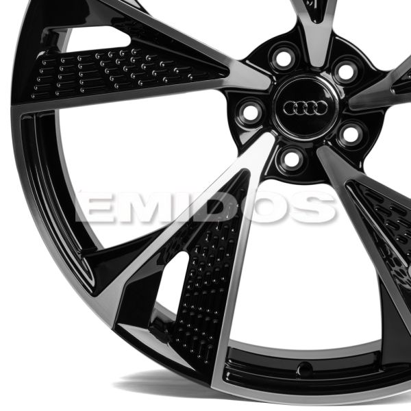 КОВАНЫЕ ДИСКИ H241227E SKILL SL685-SB563 20 J9 ET20 5X112 66.5 ЧЁРНЫЙ ГЛЯНЦЕВЫЙ + ПОЛИРОВАННЫЕ СПИЦЫ