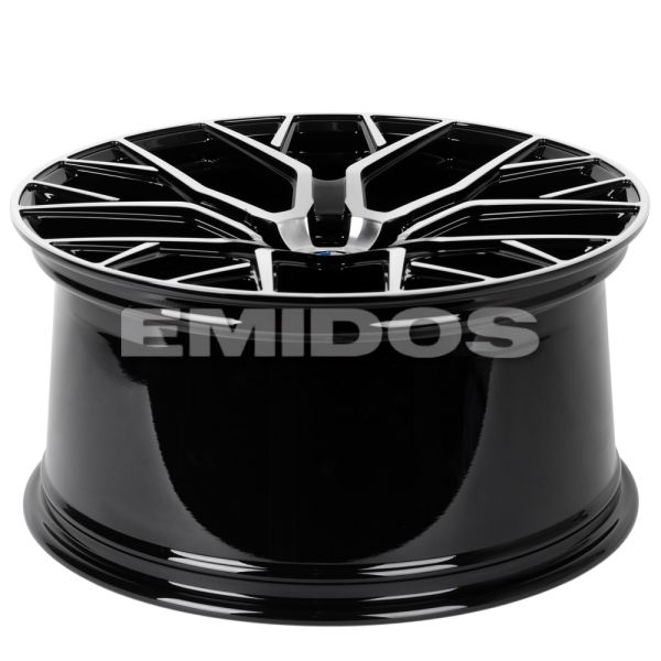 Комплект дисков 28484/21/66.6/Чёрный Глянцевый + Полированные Спицы