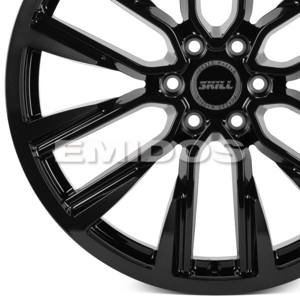 Комплект дисков 23358/20/67.1/чёрный глянцевый + полированные спицы + лак SH52