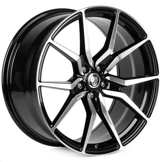 Комплект дисков 28639/20/63.4/Черный + Полированные Спицы