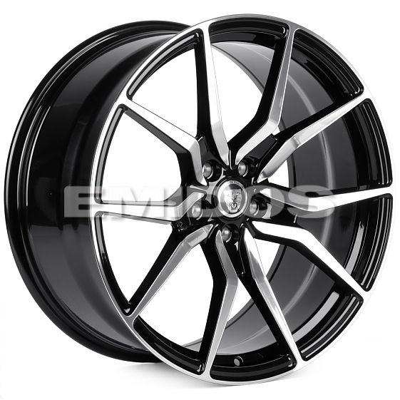 Комплект дисков 28639/20/63.4/Черный + Полированные Спицы