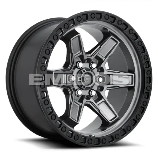 FUEL D698 KICKER MATTE GUN METAL BLACK BEAD RING 6x135 20R 9 87.1 1