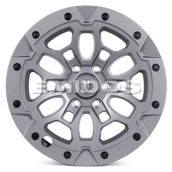 Комплект дисков 29822/20/77.8/Графит Матовый + Чёрные Декоративные Болты