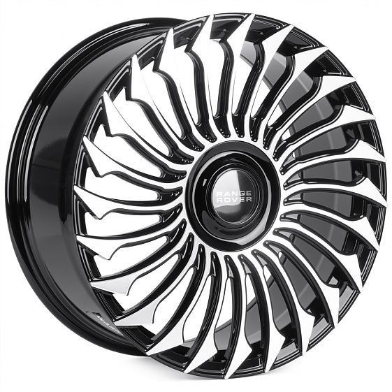 Комплект дисков 28585/22/72.56/Черный + Полированные Спицы