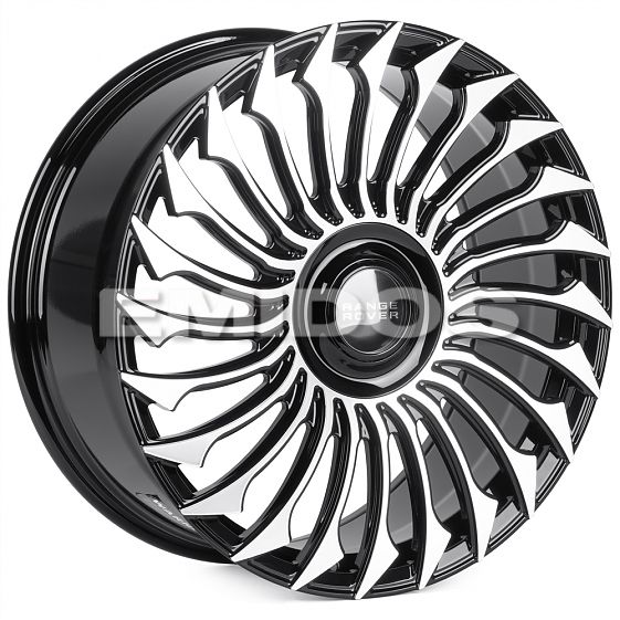 Комплект дисков 28585/22/72.56/Черный + Полированные Спицы