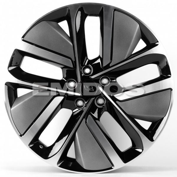 Комплект дисков 22878/21/62.5/Черный + Полированные Спицы