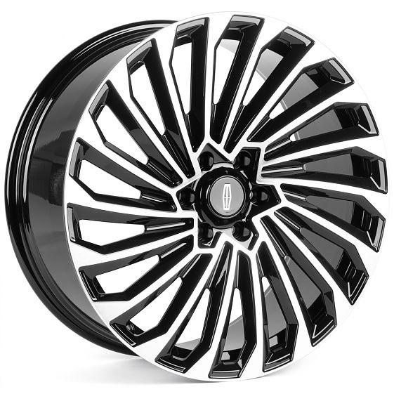 Комплект дисков 29782/22/87.1/Чёрный Глянцевый + Полированные Спицы