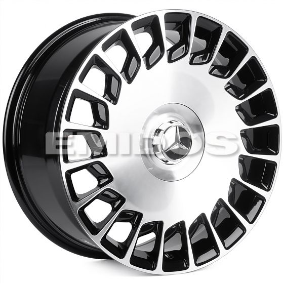 Комплект дисков 28626/18/66.5/Черный + Полированные Спицы