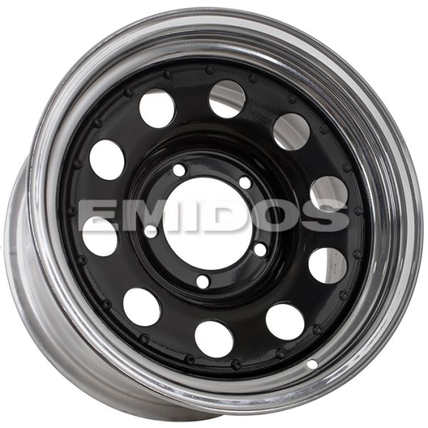 Комплект дисков 27025/16/110.1/Black Inner + Chrome Outer Rim